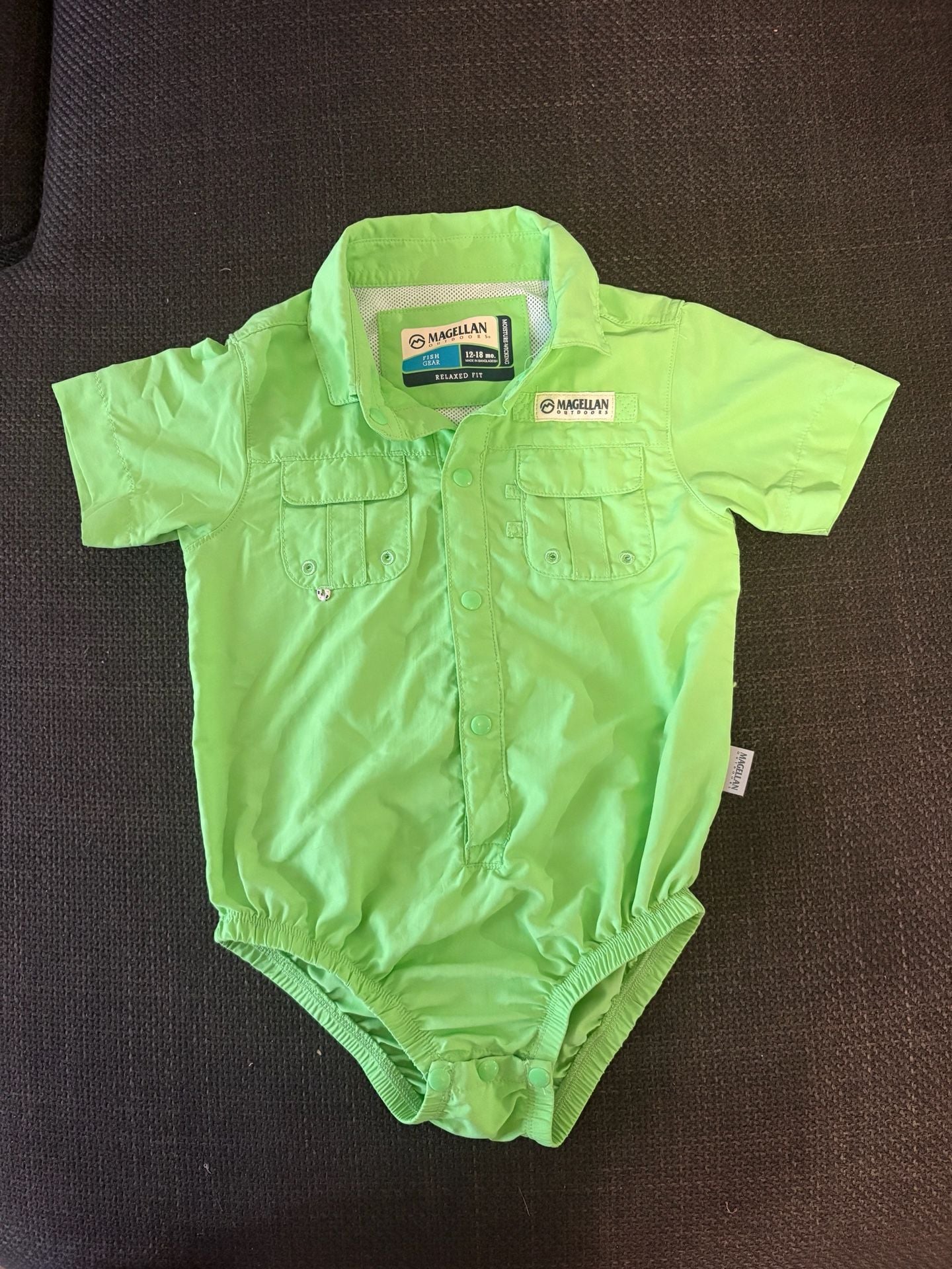 Magellan Outdoors Fish Gear Onesie Size 12-18 mo. Green 3