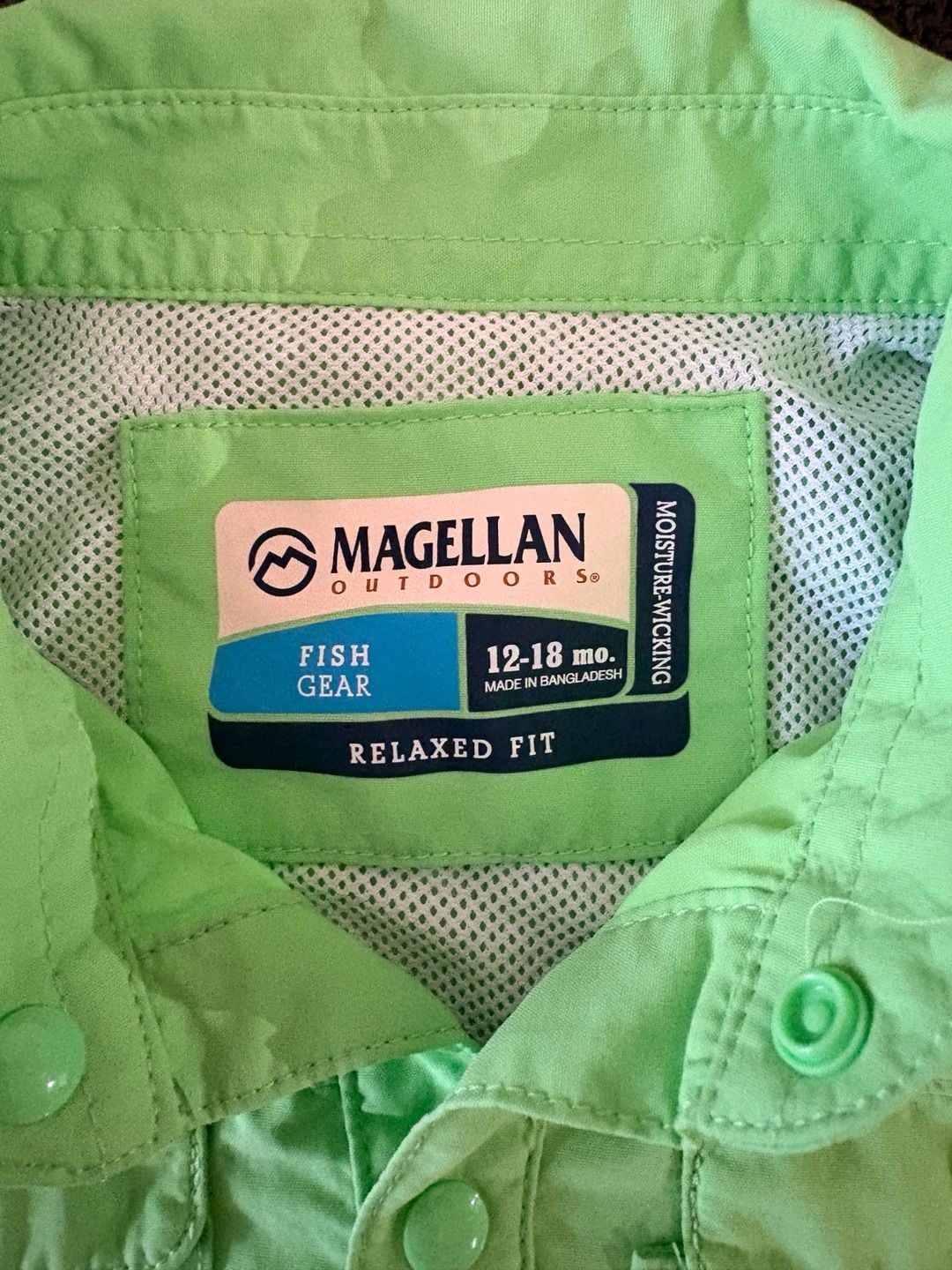 Magellan Outdoors Fish Gear Onesie Size 12-18 mo. Green 5