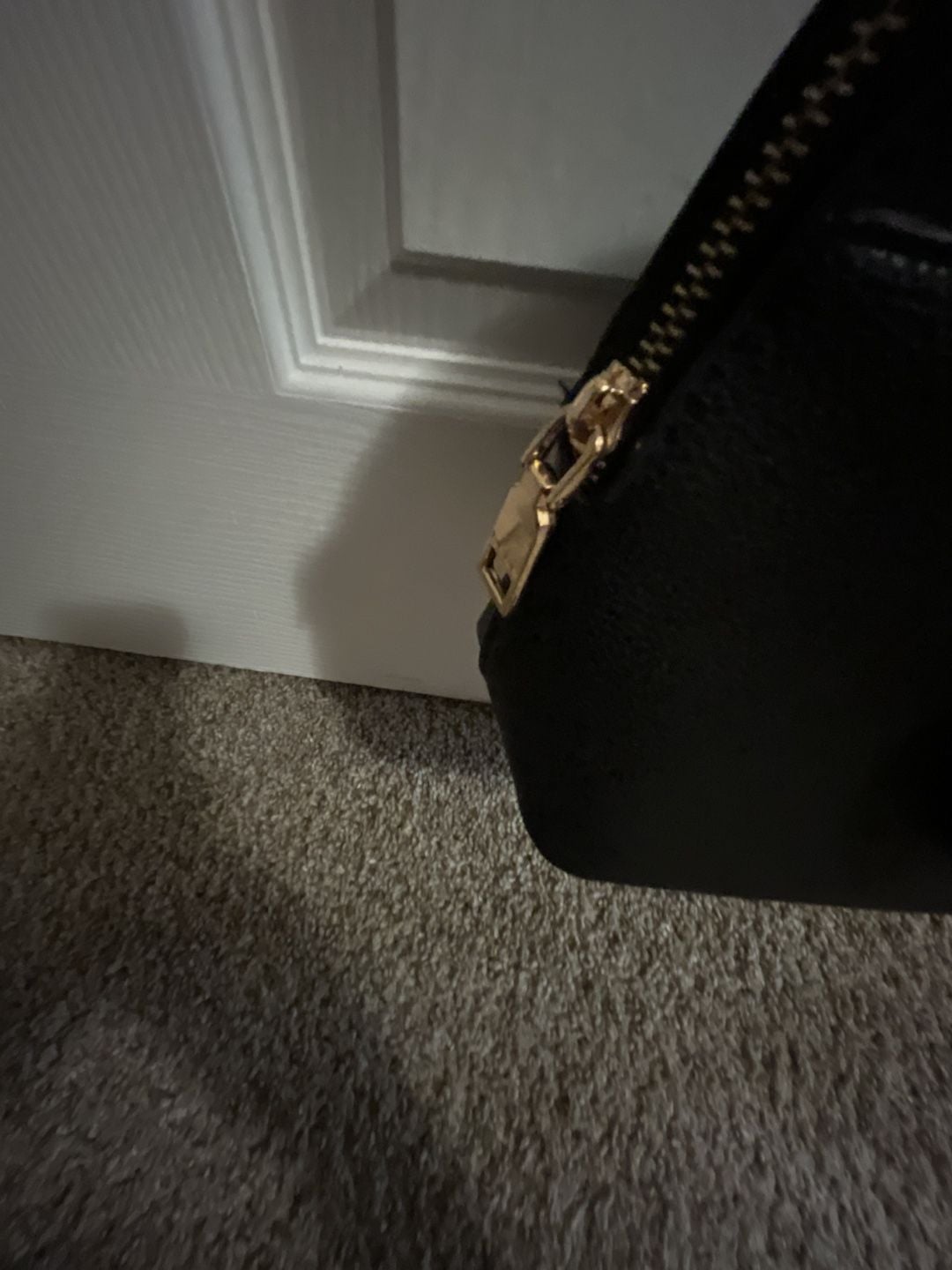 Bebe Black Satchel Handbag With Gold Chain Strap 13