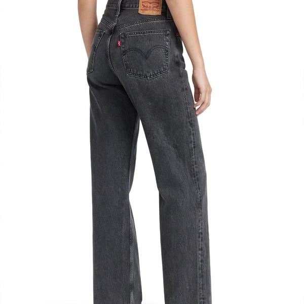 Levi's Ribcage Straight Leg Jeans Black Denim