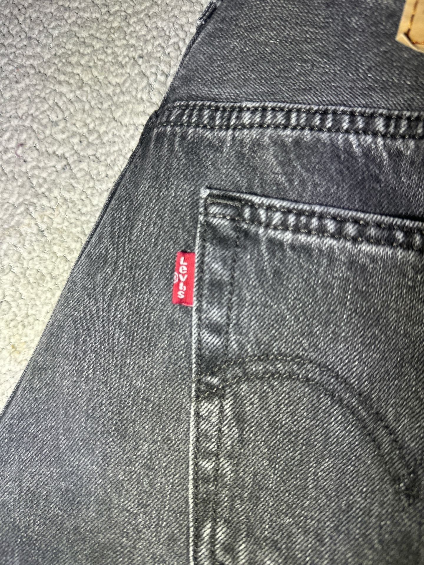 Levi's Ribcage Straight Leg Jeans Black Denim 3
