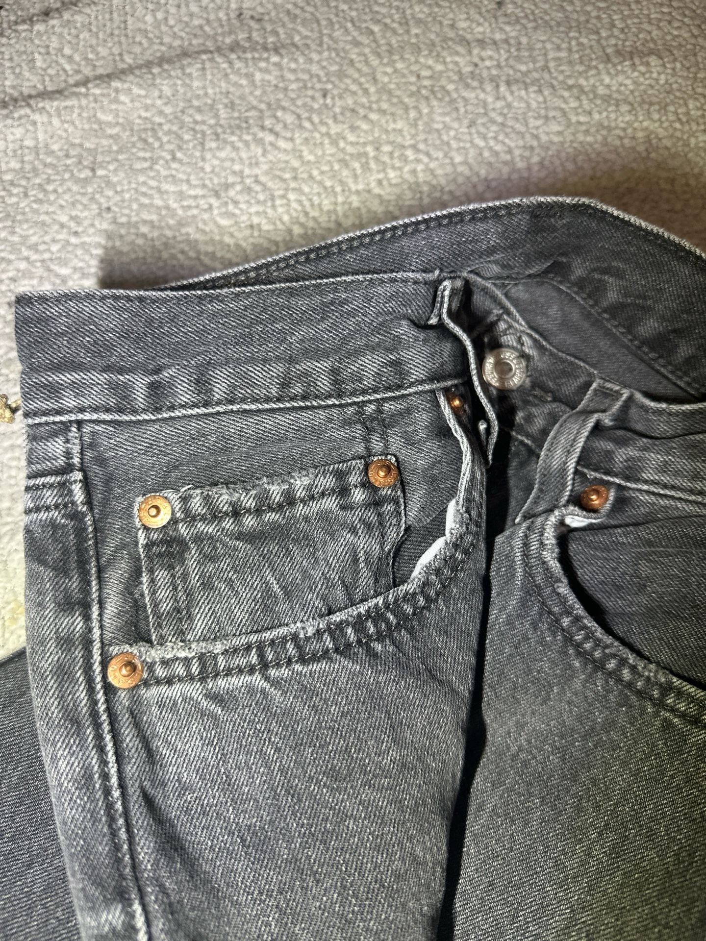 Levi's Ribcage Straight Leg Jeans Black Denim 5