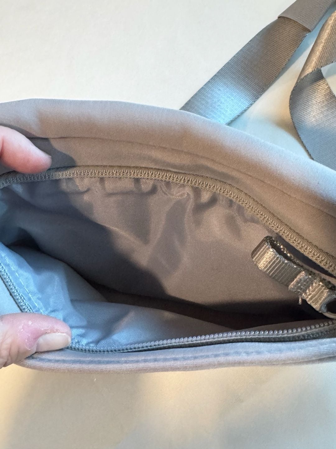 Gray Neoprene Belt Bag Crossbody Fanny Pack Multi Pocket Waist Bag 7