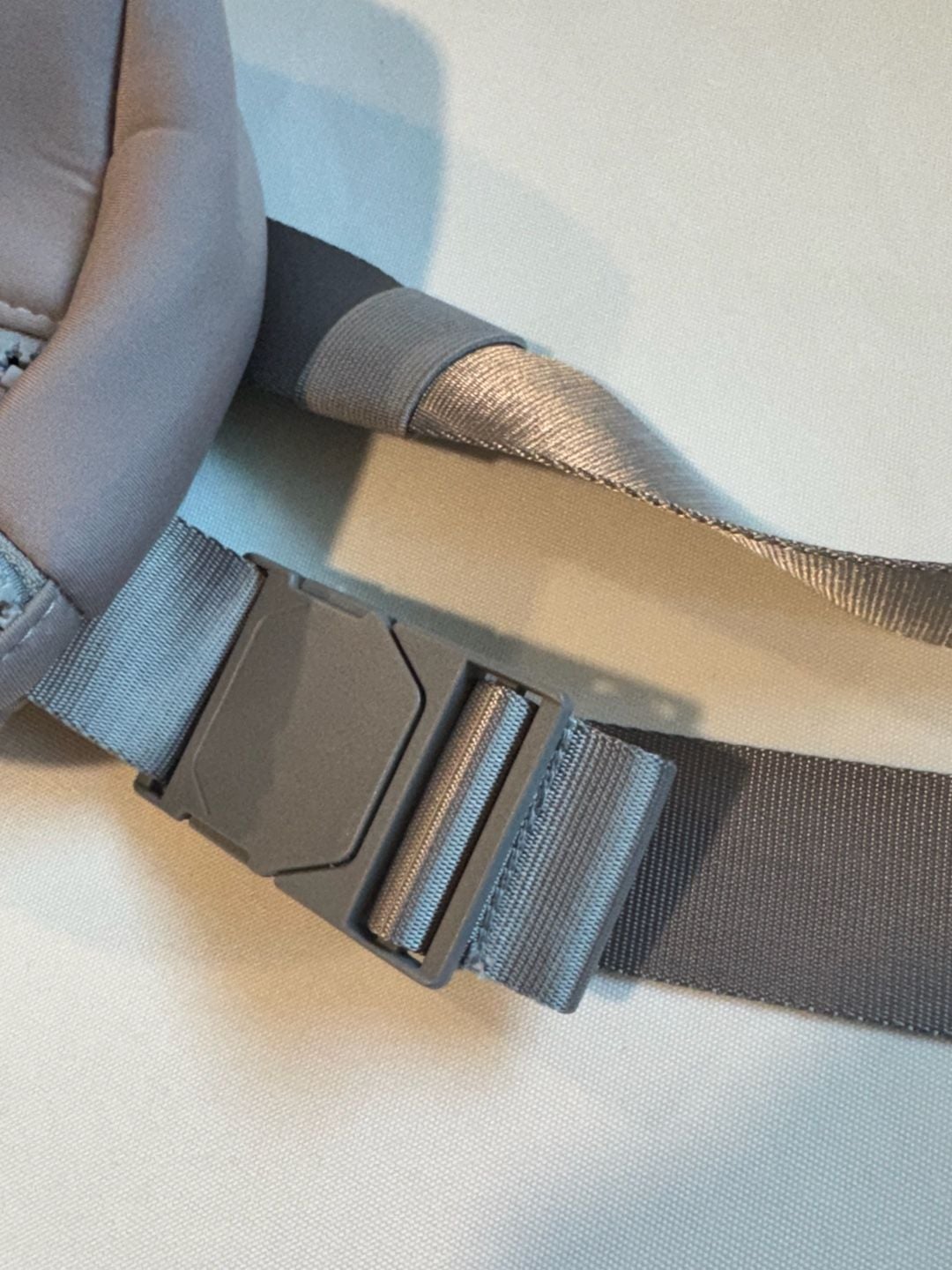 Gray Neoprene Belt Bag Crossbody Fanny Pack Multi Pocket Waist Bag 9