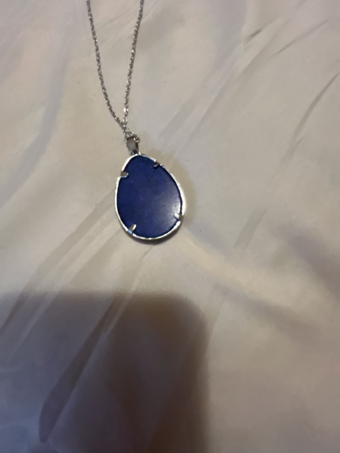 Unbranded Blue Teardrop Dragonfly Pendant Necklace 11