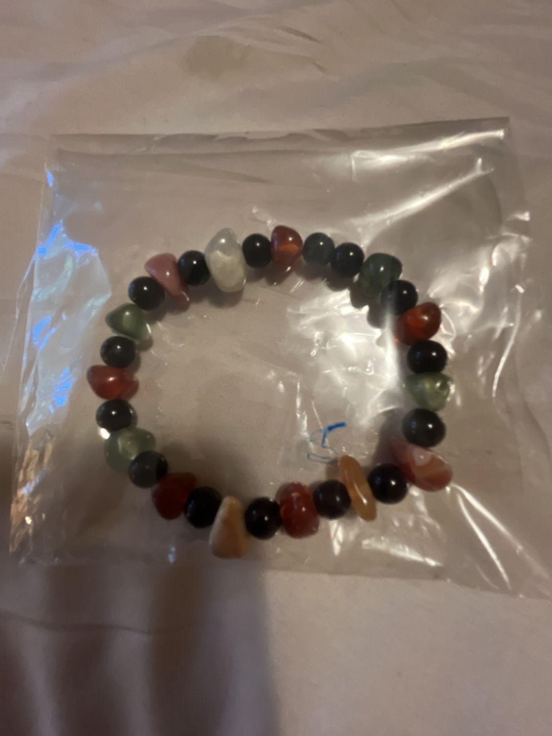 Multicolor Gemstone Crystal Chip And Bead Stretch Bracelet 7