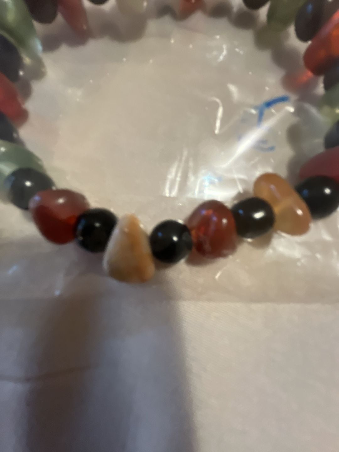 Multicolor Gemstone Crystal Chip And Bead Stretch Bracelet 8
