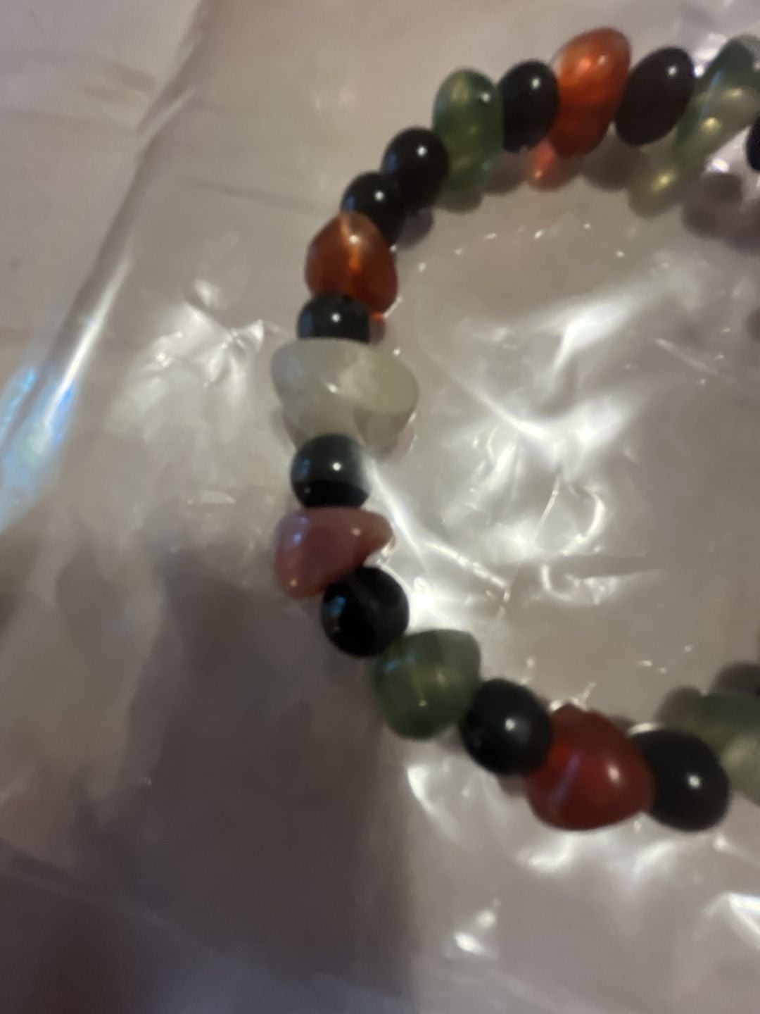 Multicolor Gemstone Crystal Chip And Bead Stretch Bracelet 9