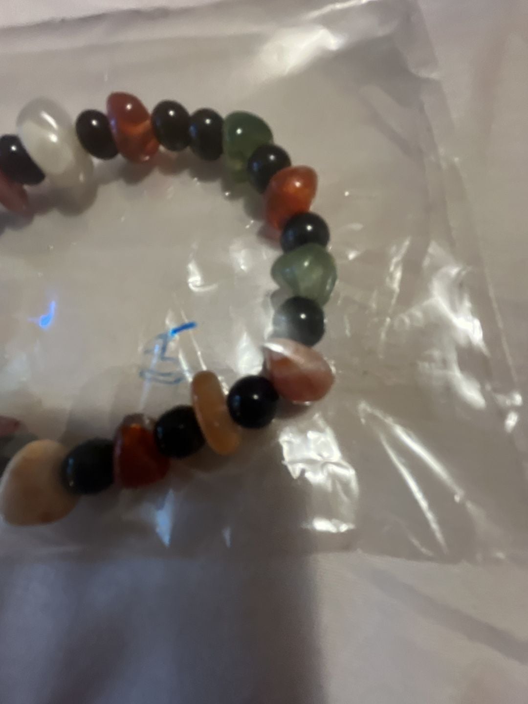 Multicolor Gemstone Crystal Chip And Bead Stretch Bracelet 10