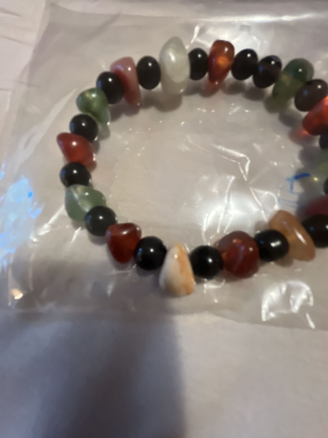 Multicolor Gemstone Crystal Chip And Bead Stretch Bracelet 11