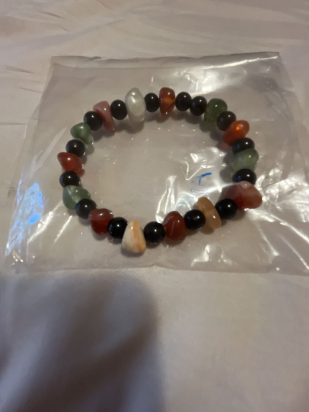 Multicolor Gemstone Crystal Chip And Bead Stretch Bracelet 13