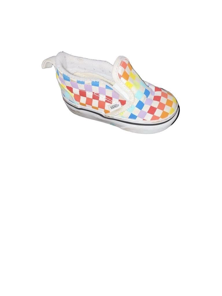 Vans Classic Slip-On Toddler Rainbow Checkerboard 3