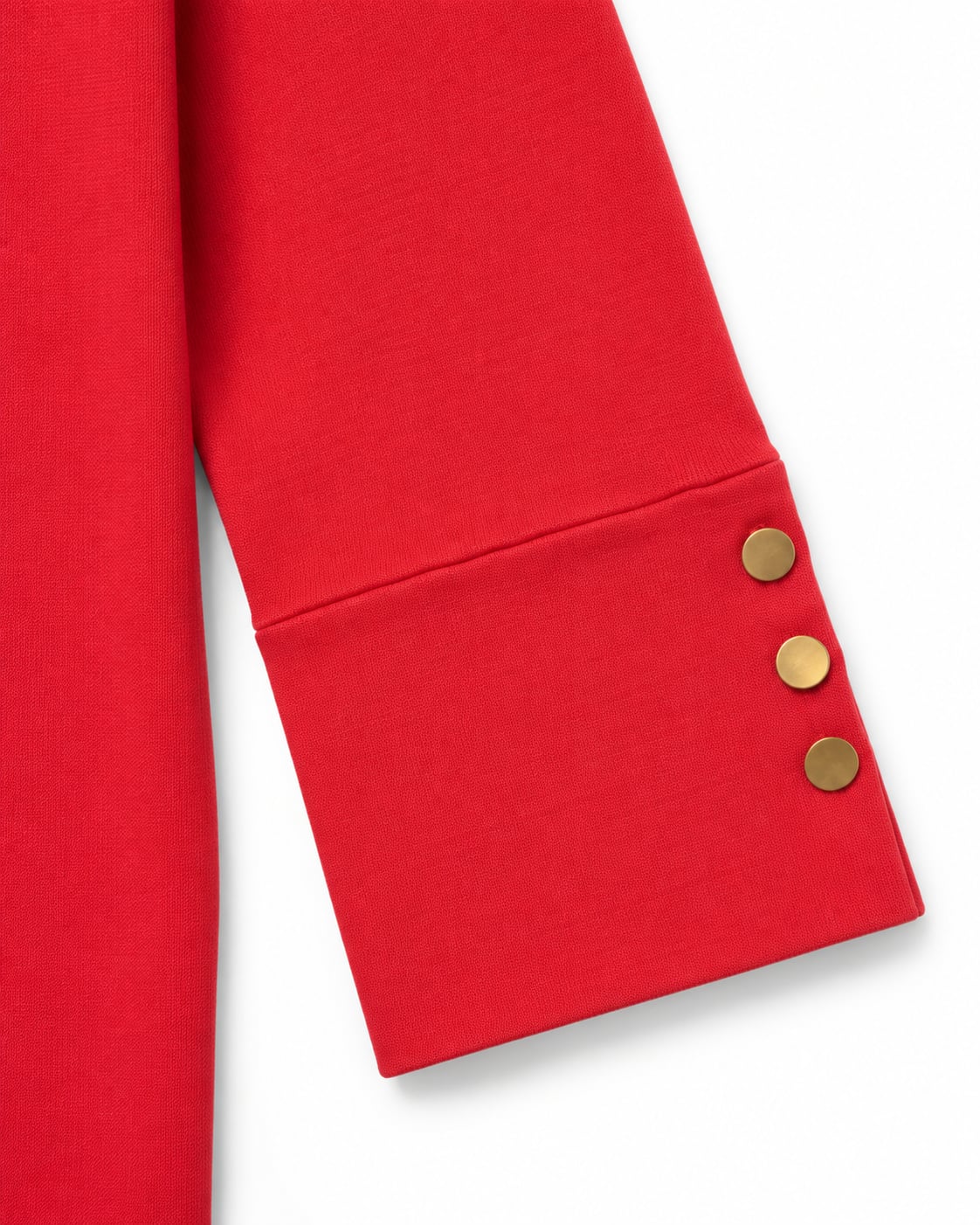 Premise NWT Red Gold Button Cuff Knit Tunic Top Rayon Blend M P860318 5