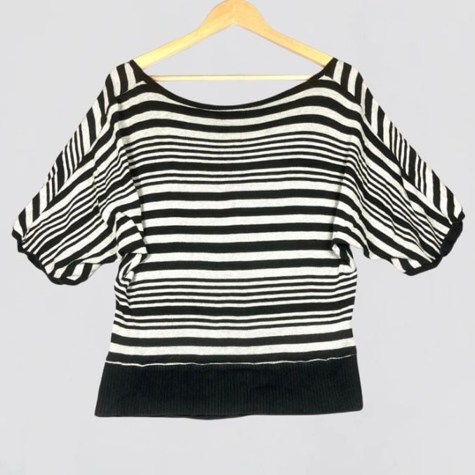 Alyx Black and Gray Striped Cotton Sweater Size M 4