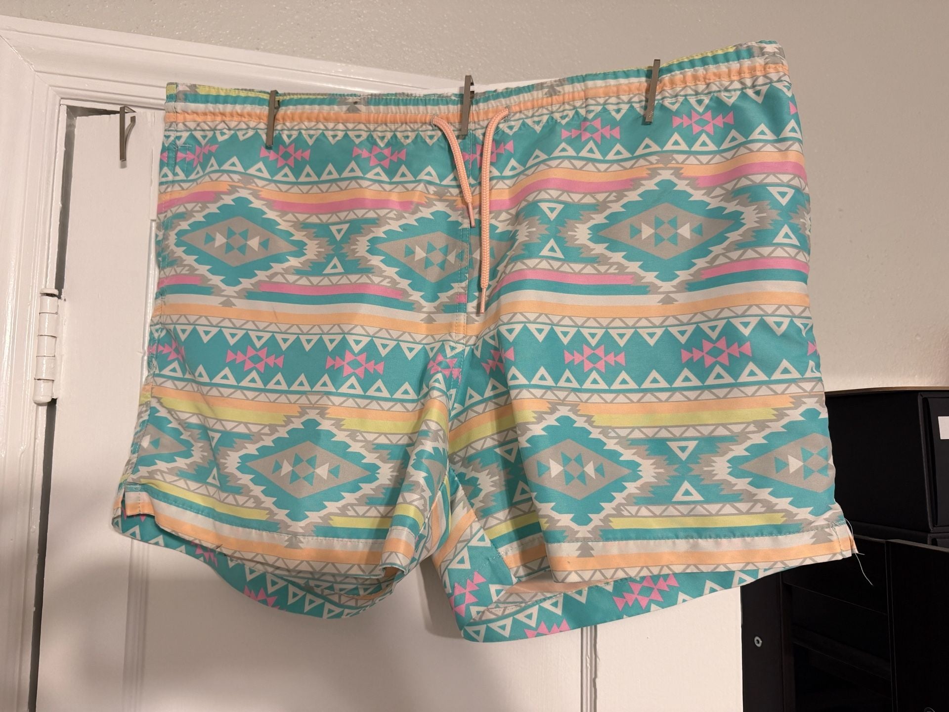 Chubbies Swim Trunks Size XL Geometric Aztec Print Lined Board Shorts 1