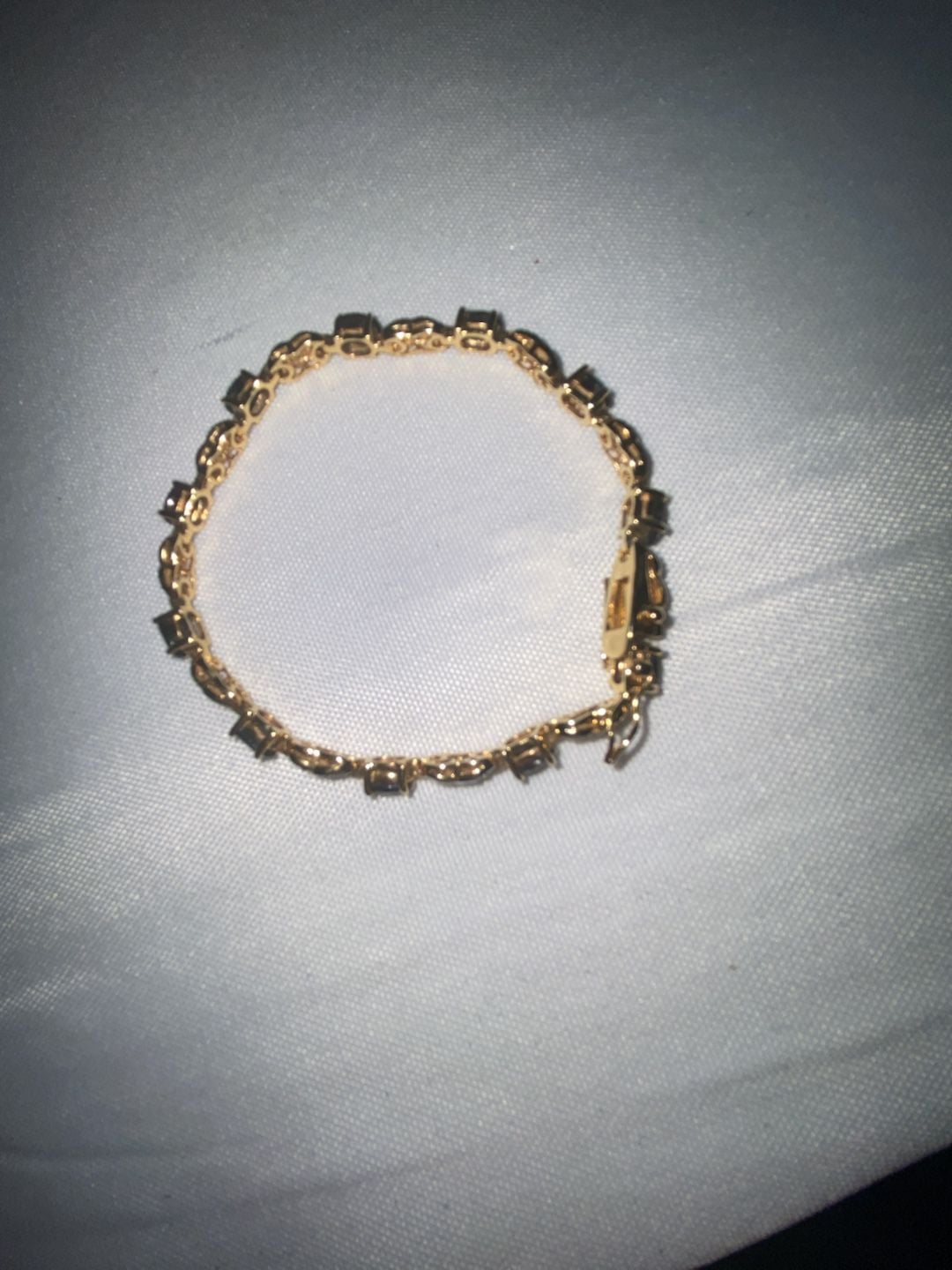 Prime Art & Jewel Gold Vermeil Sterling Silver Sapphire Tennis Bracelet 2