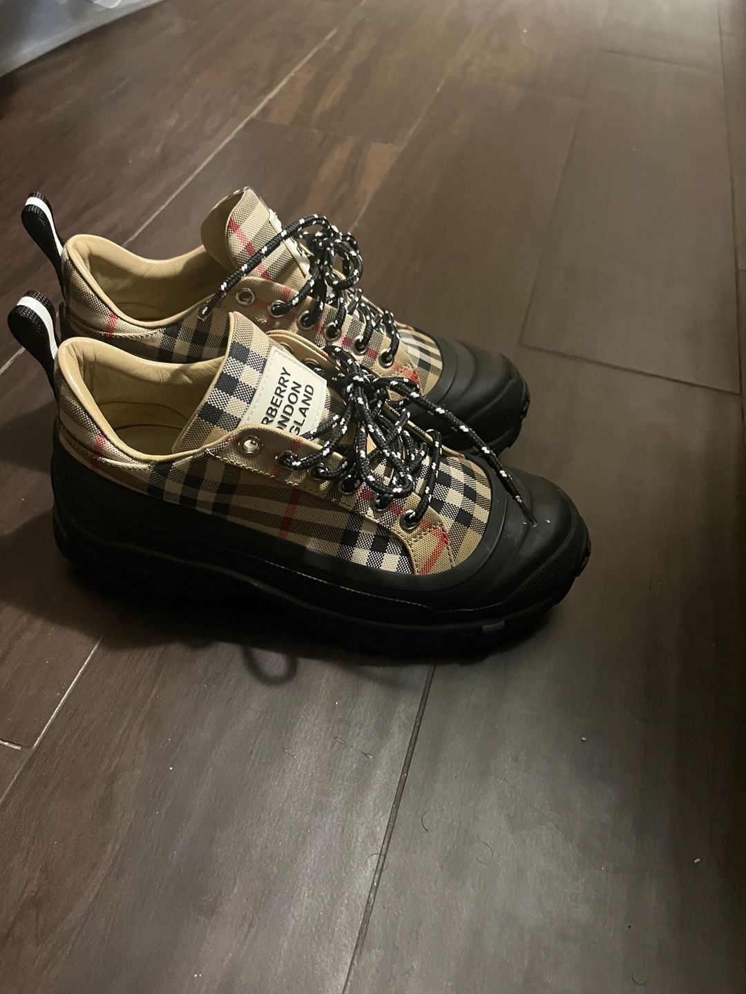 Burberry Arthur Vintage Check Cotton Sneakers Archive Beige 2