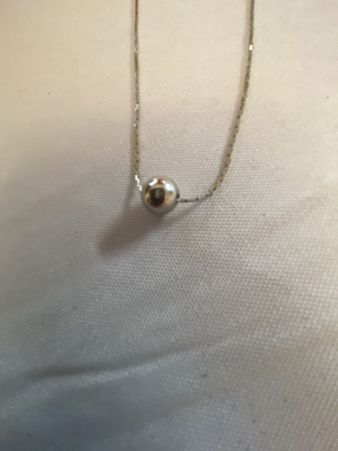 Sterling Silver Ball Pendant Necklace Silver Chain 2