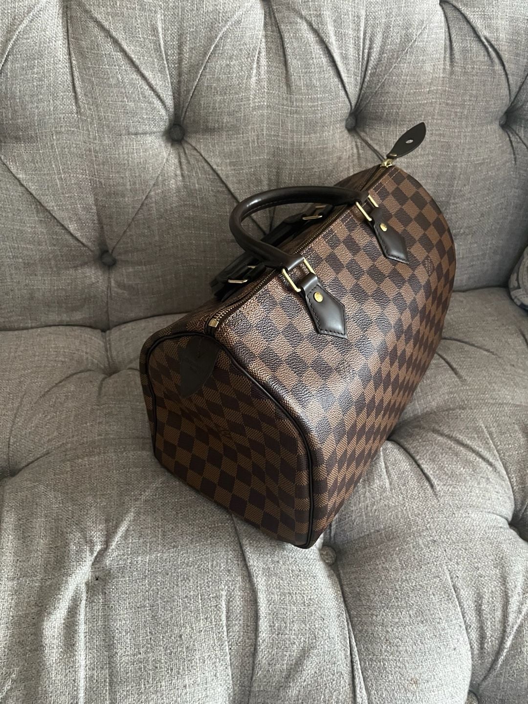 Louis Vuitton Damier Ebene Speedy 30 Handbag Brown 3