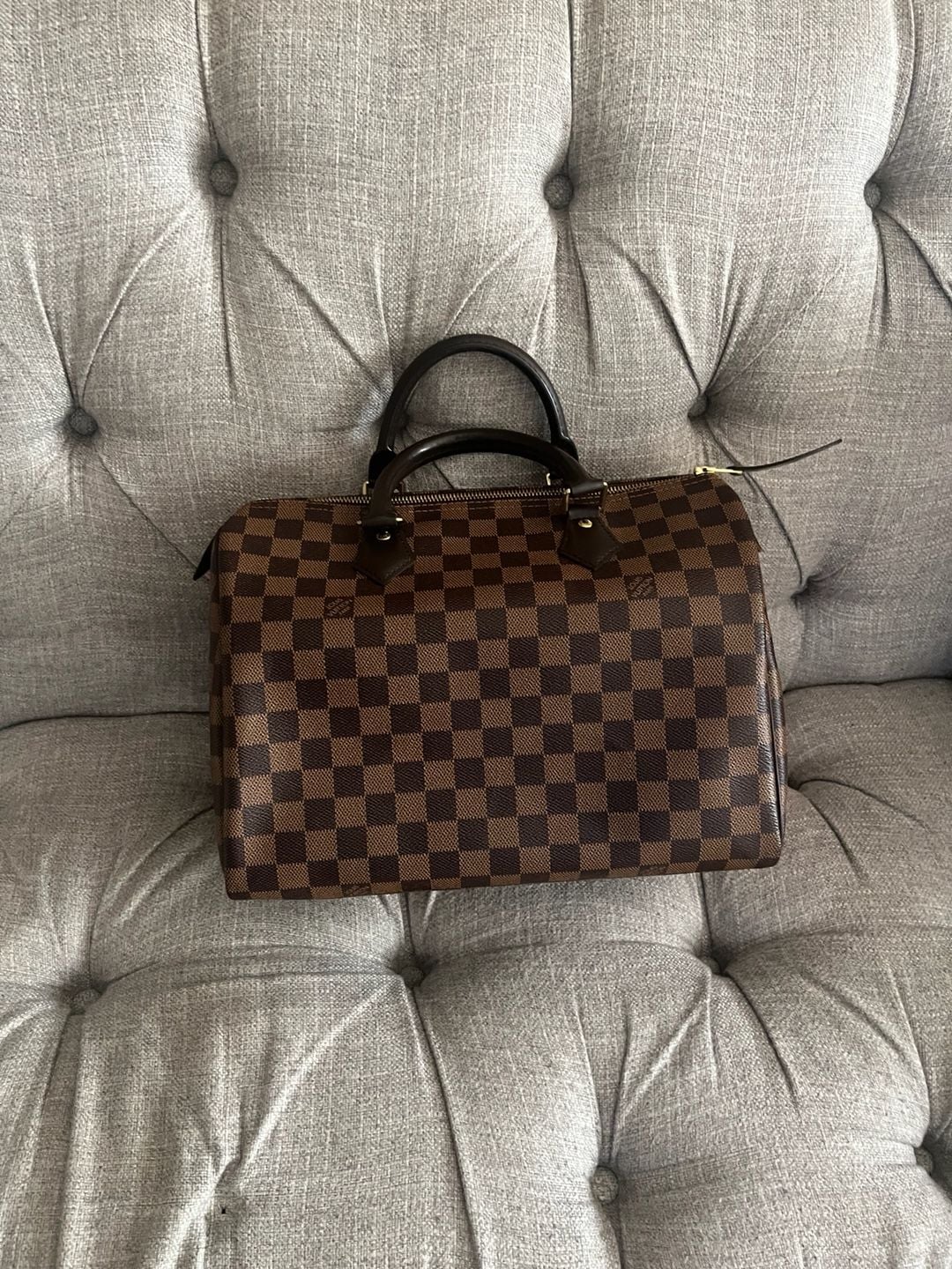 Louis Vuitton Damier Ebene Speedy 30 Handbag Brown 4