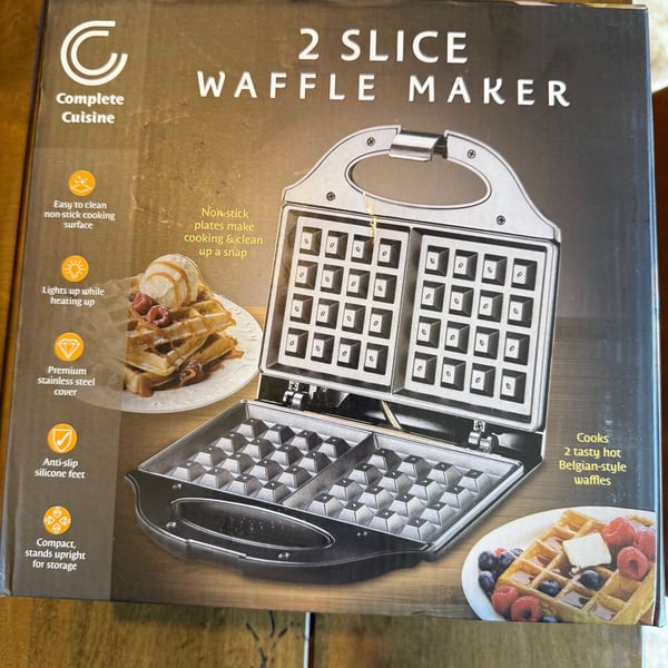 Complete Cuisine 2 Slice Waffle Maker