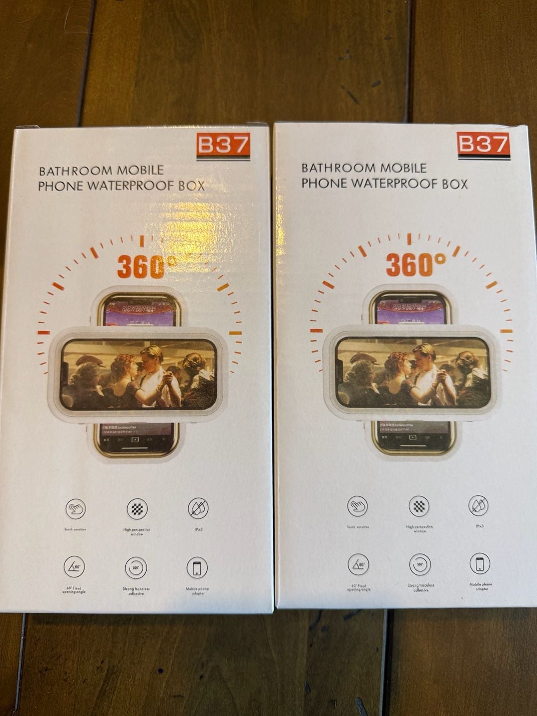 B37 Bathroom Mobile Phone Waterproof Box White 1