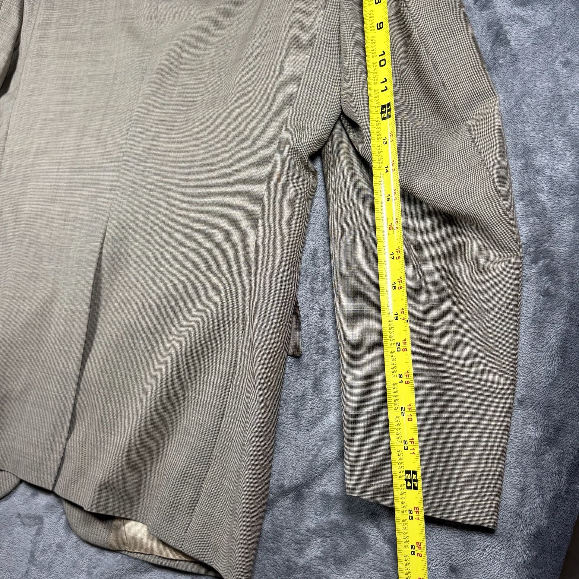 Jos A Bank Executive Blazer 42 100% Wool Made Poland Beige/Tan Sport Coat 9