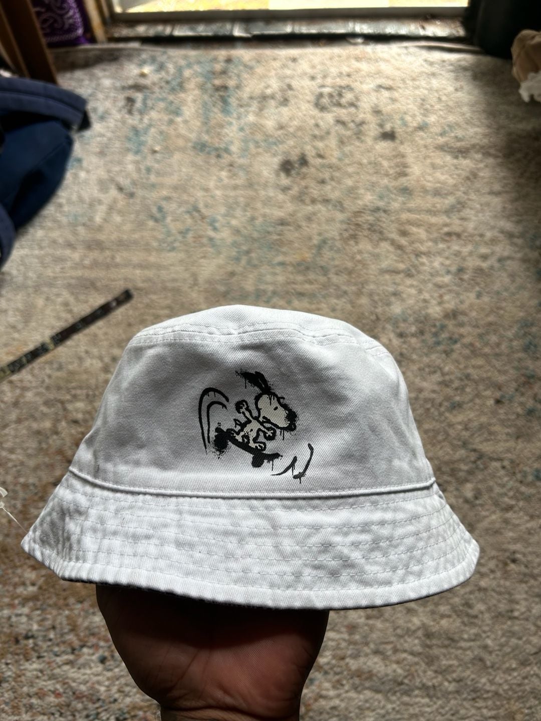 Snoopy Bucket Hat black and white reversible 3