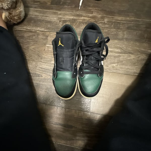 Nike Air Jordan 1 Low Green Toe Used Good