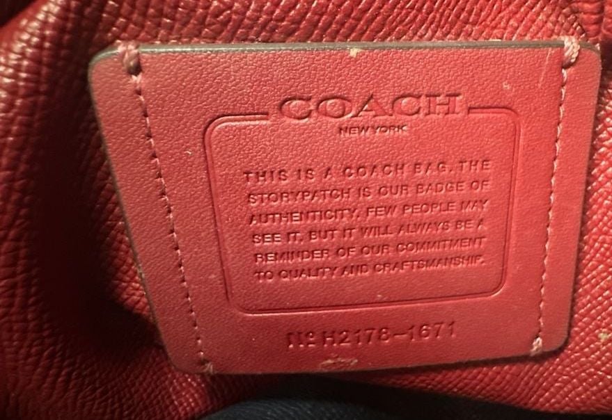 Coach Mollie Large Tote Grey Pebbled Leather Handbag 5