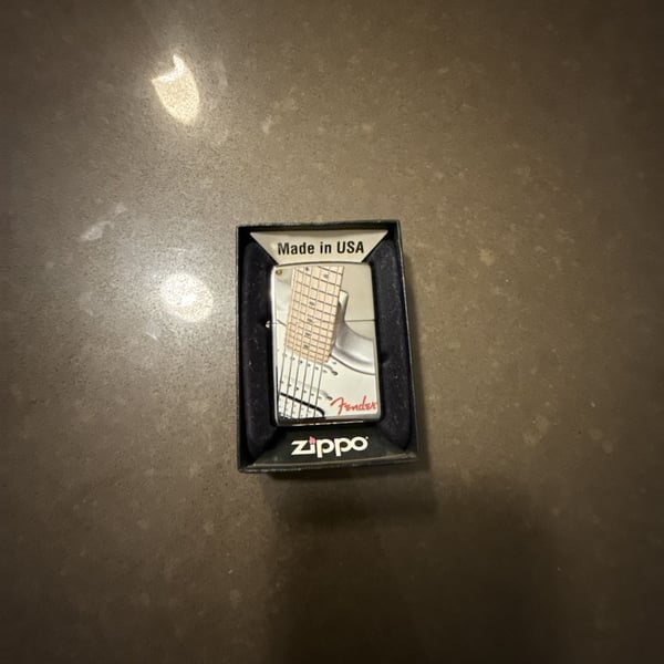 Zippo Fender Guitar Windproof Lighter New in Box