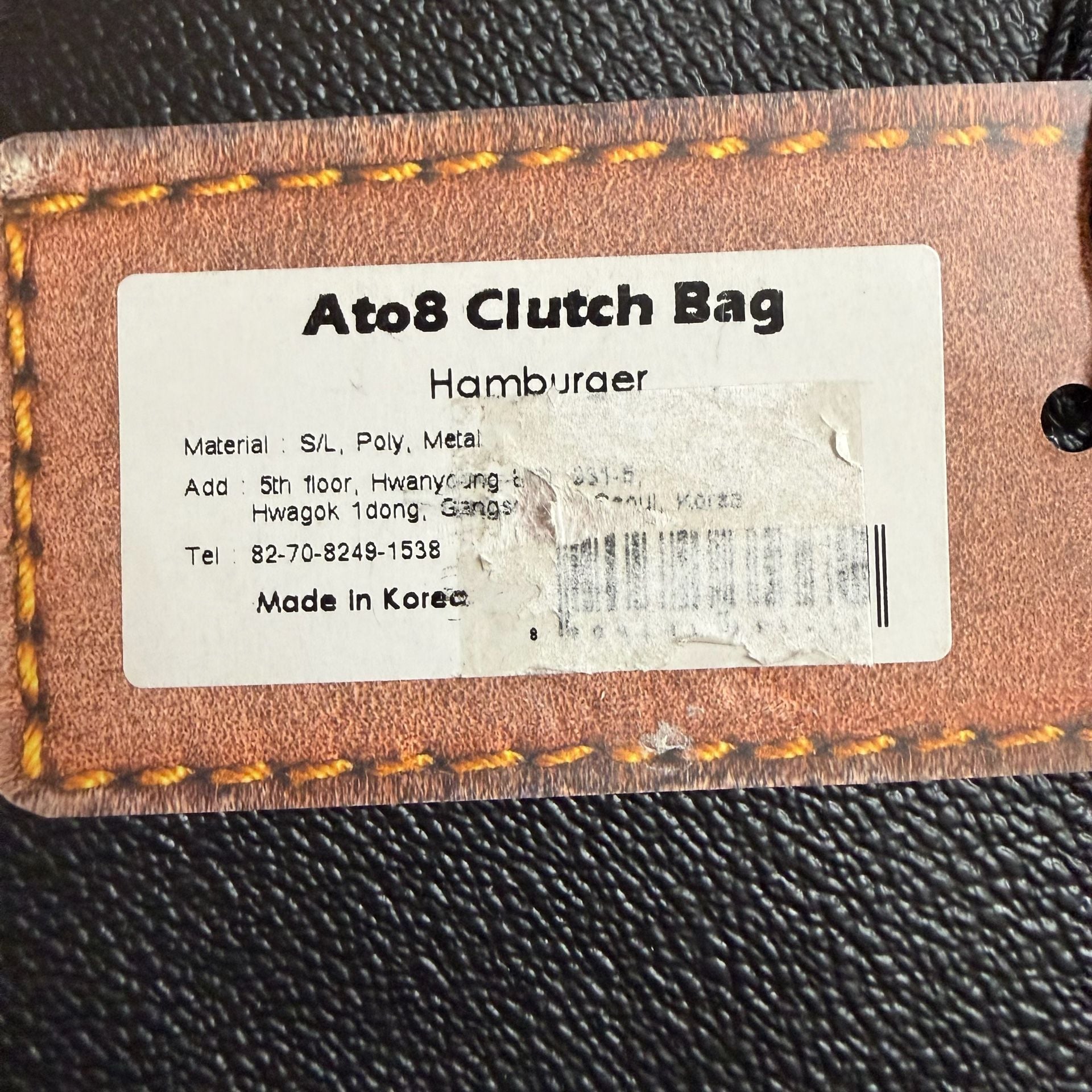 Ato8 Hamburger Clutch Bag Novelty Food Purse Made in Korea NWT 7