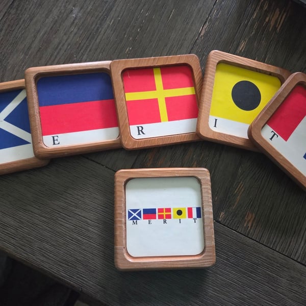 Vintage 1986 Philip Morris Merit Sea Coasters Promo 6 Coaster Set