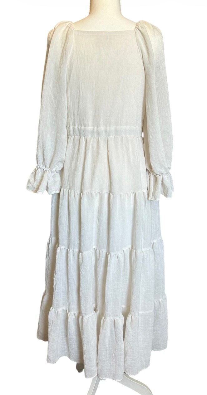 Mia Joy Joyfolie Boho Western Style Maxi Dress Size 12 Ivory 3