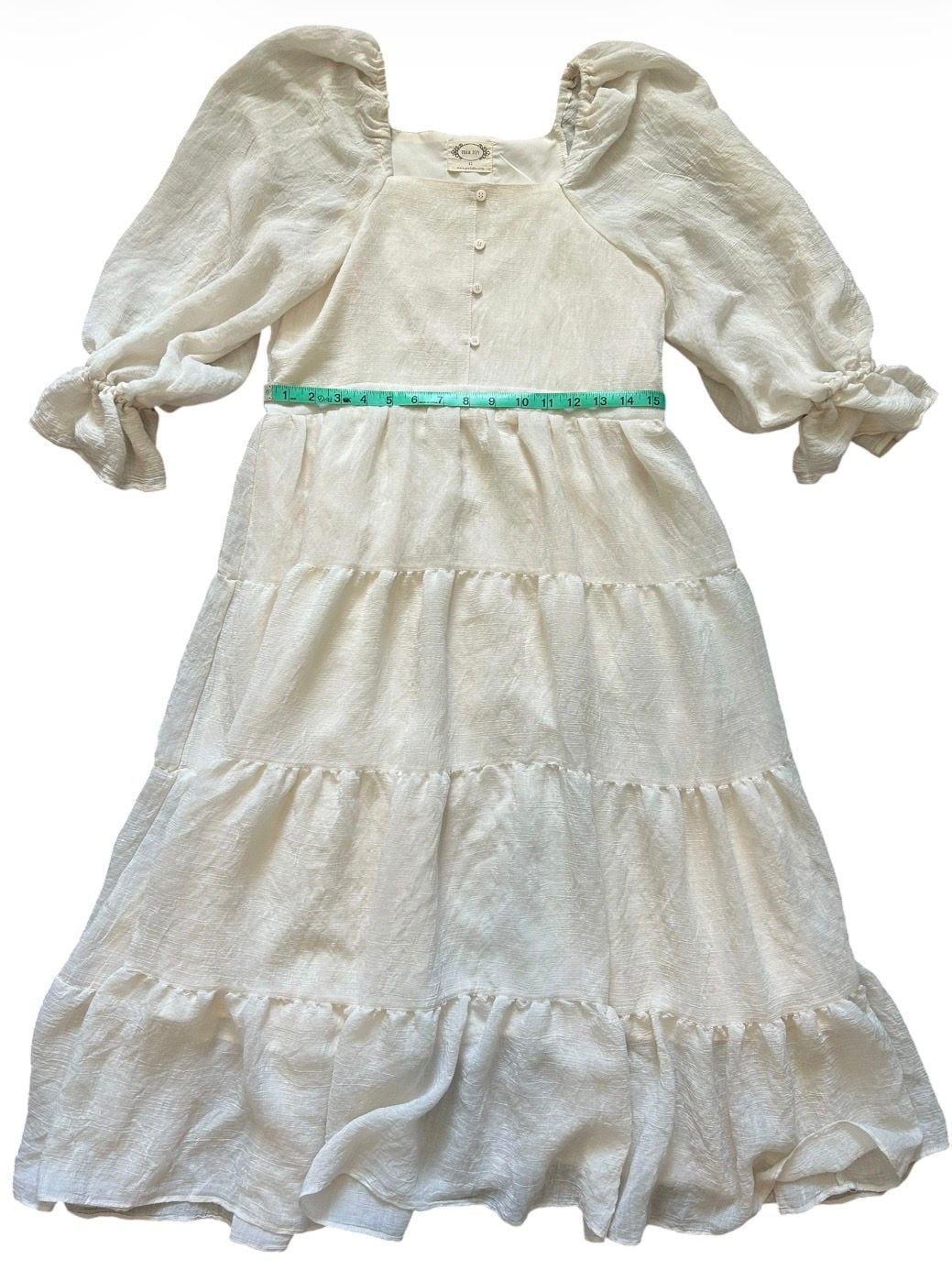 Mia Joy Joyfolie Boho Western Style Maxi Dress Size 12 Ivory 5