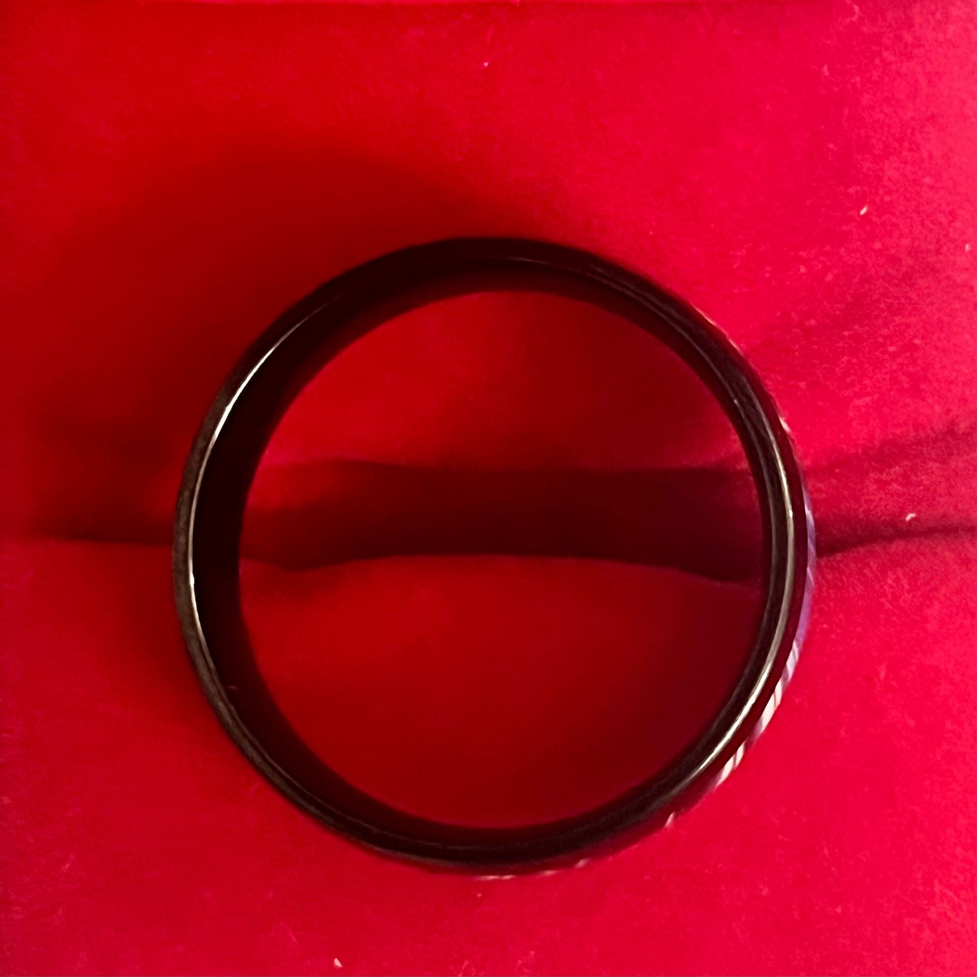 Crucible Black Plated Titanium Steel 8mm Band Size 13 4