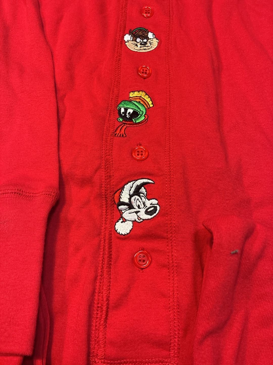Warner Bros. Studio Store Looney Tunes Pajama Jumpsuit Size M/L Red 2
