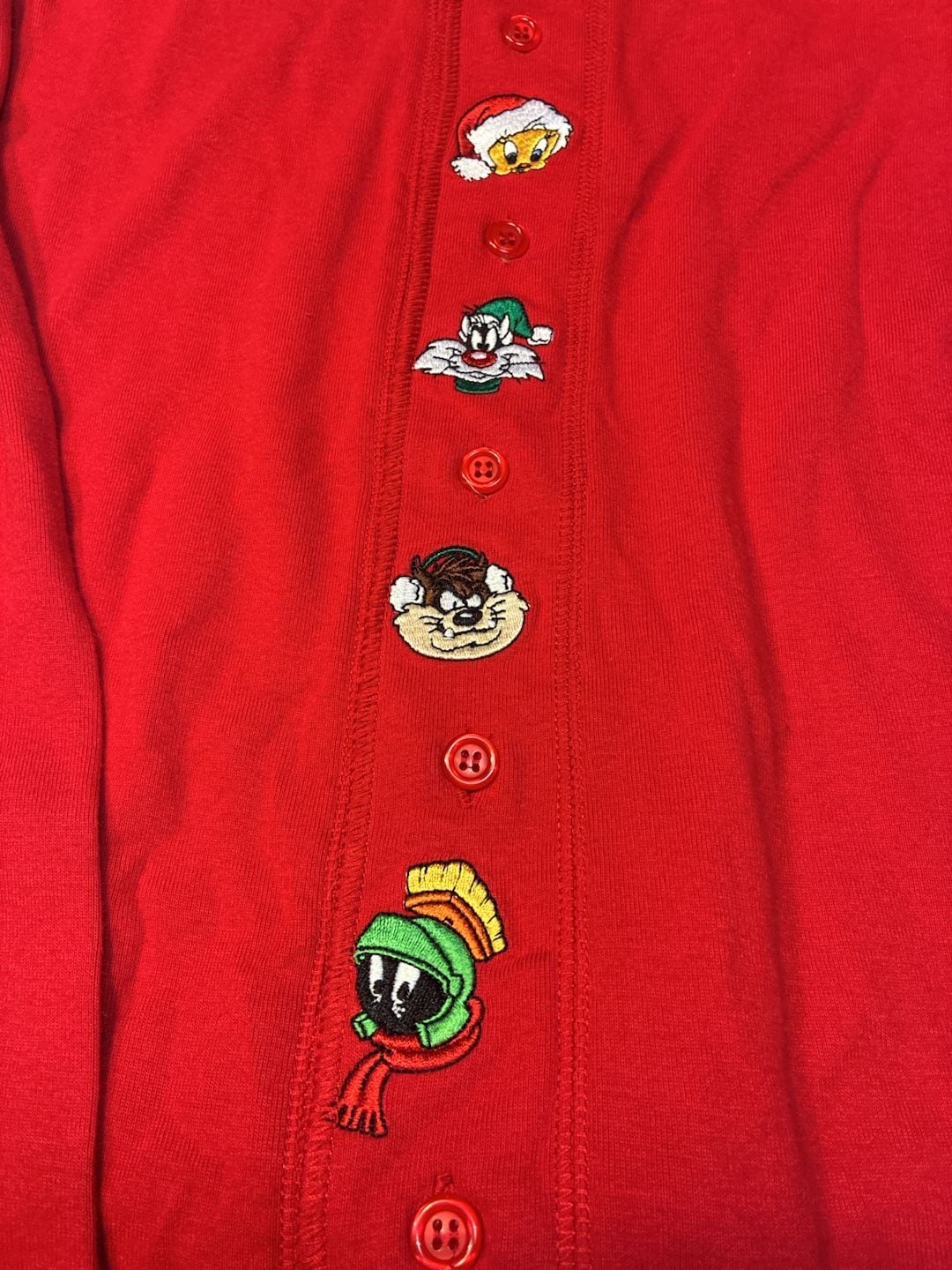 Warner Bros. Studio Store Looney Tunes Pajama Jumpsuit Size M/L Red 3
