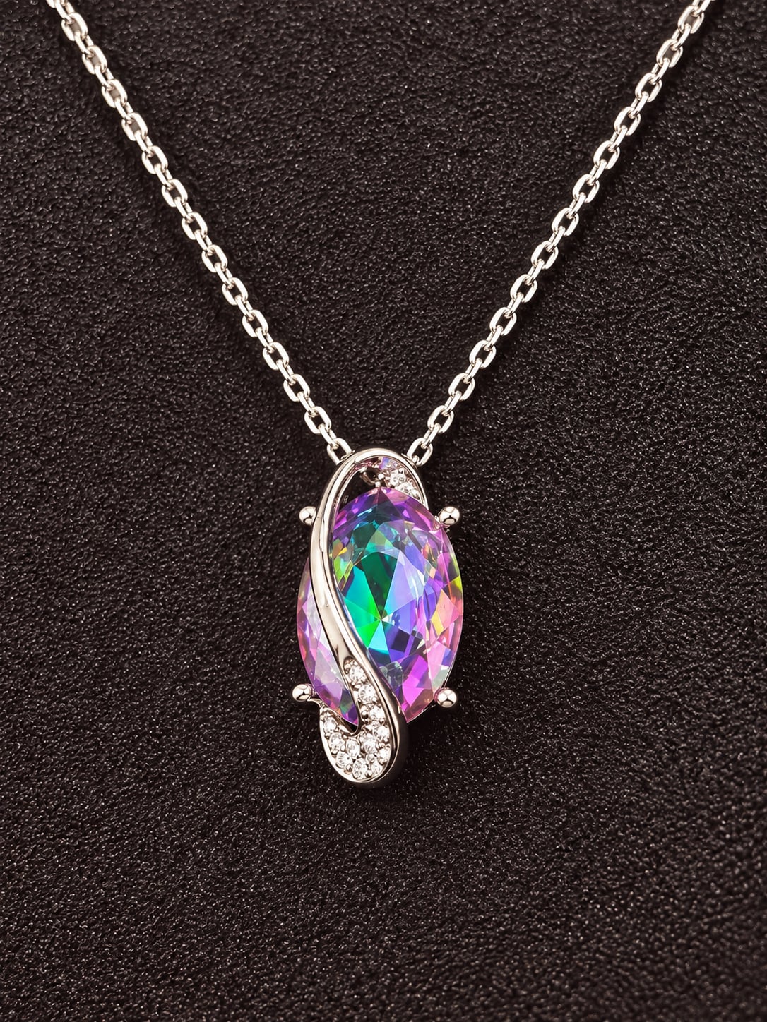 Mystic Topaz Pendant Necklace 2