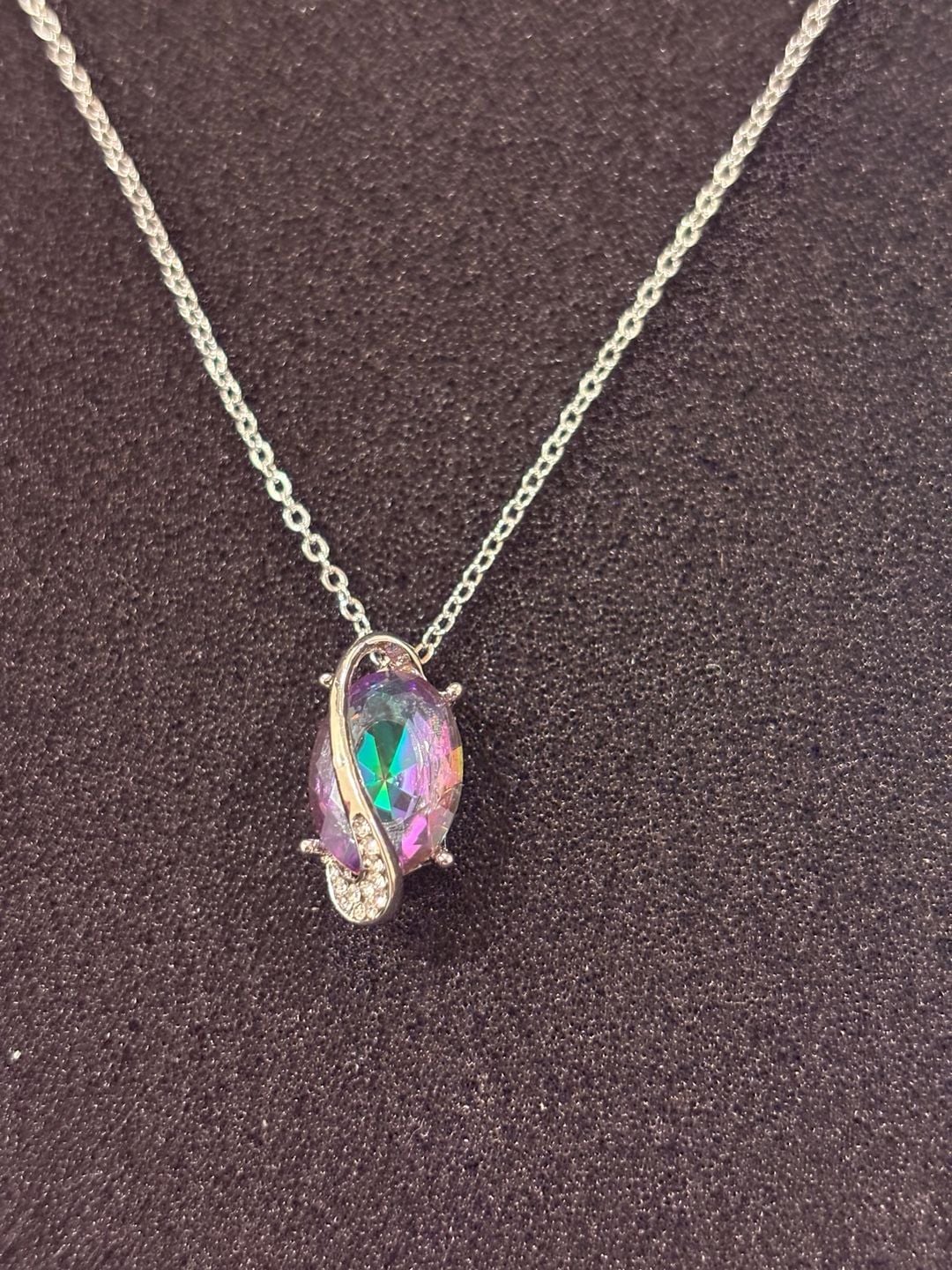 Mystic Topaz Pendant Necklace 3