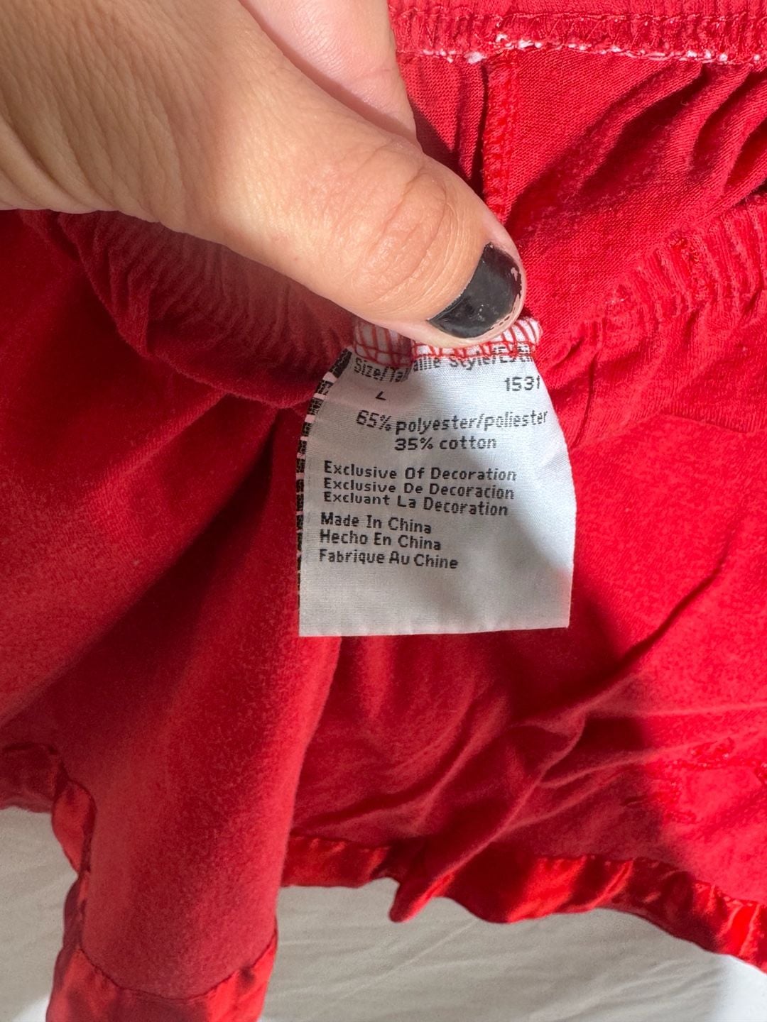 Dream Crest Vintage Red Pajama Set Womens Large Satin Trim Floral Tank Shorts Cami 5