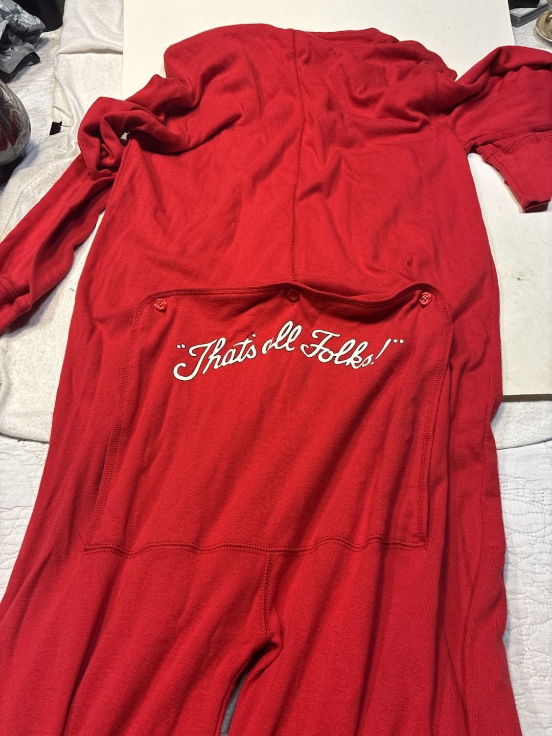 Warner Bros. Studio Store Looney Tunes Pajama Jumpsuit Size M/L Red 11