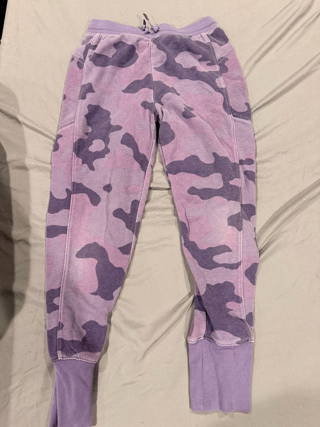 All in Motion Jogger Sweatpants Size L 10/12 Purple Camo 2