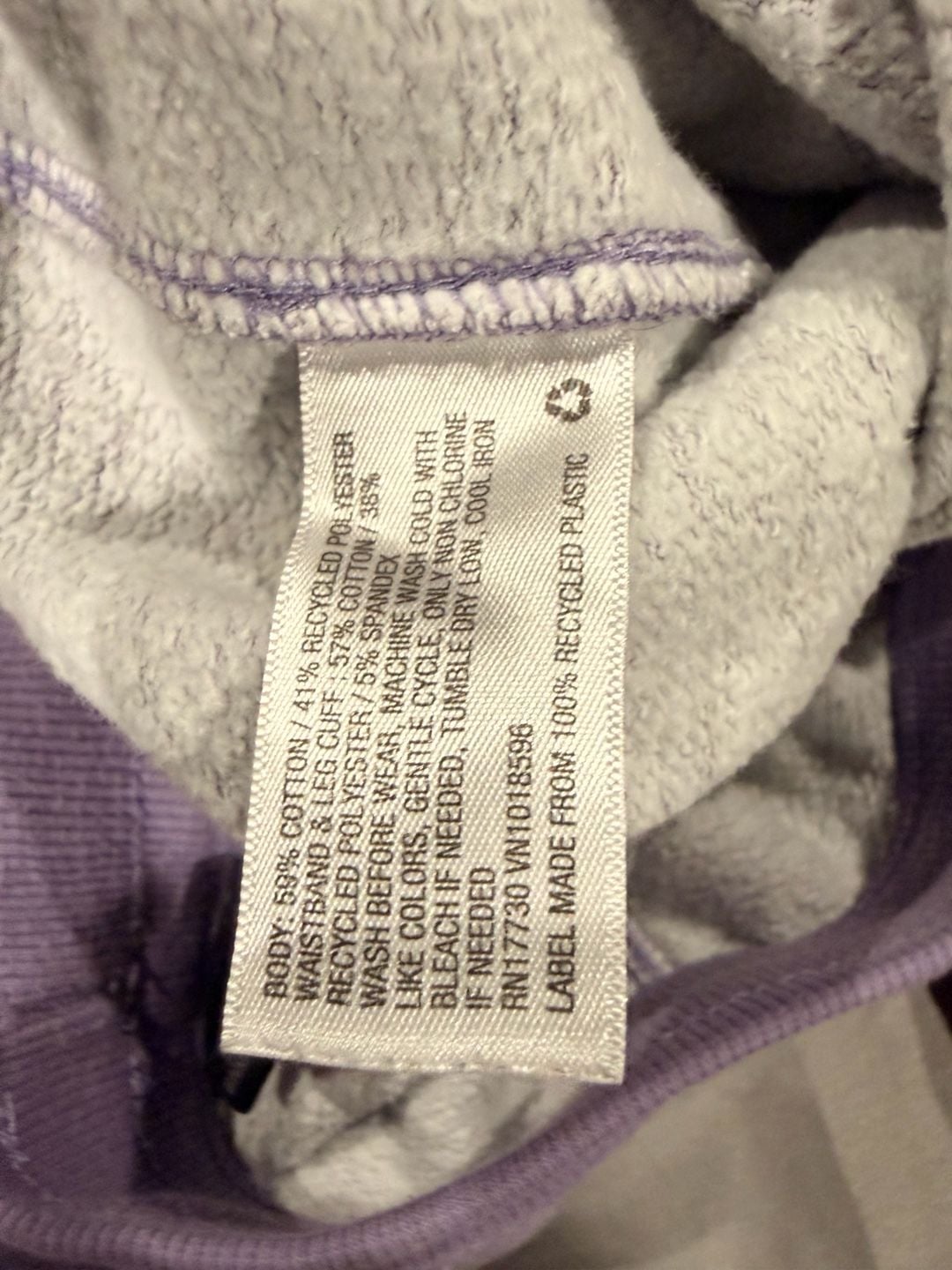 All in Motion Jogger Sweatpants Size L 10/12 Purple Camo 4