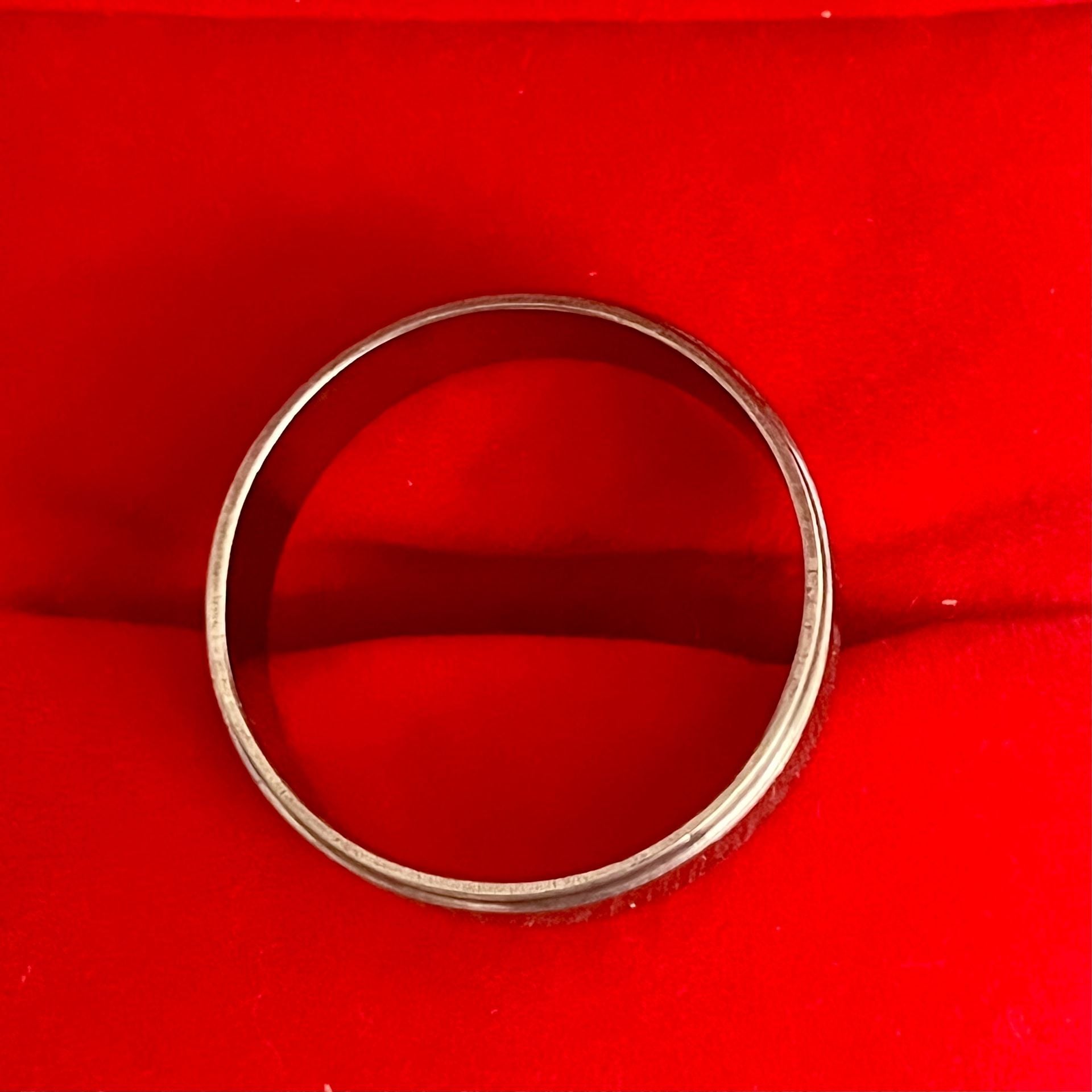 Brushed Groove Titanium Steel Silver 6mm Band Wedding Ring Size 12 3