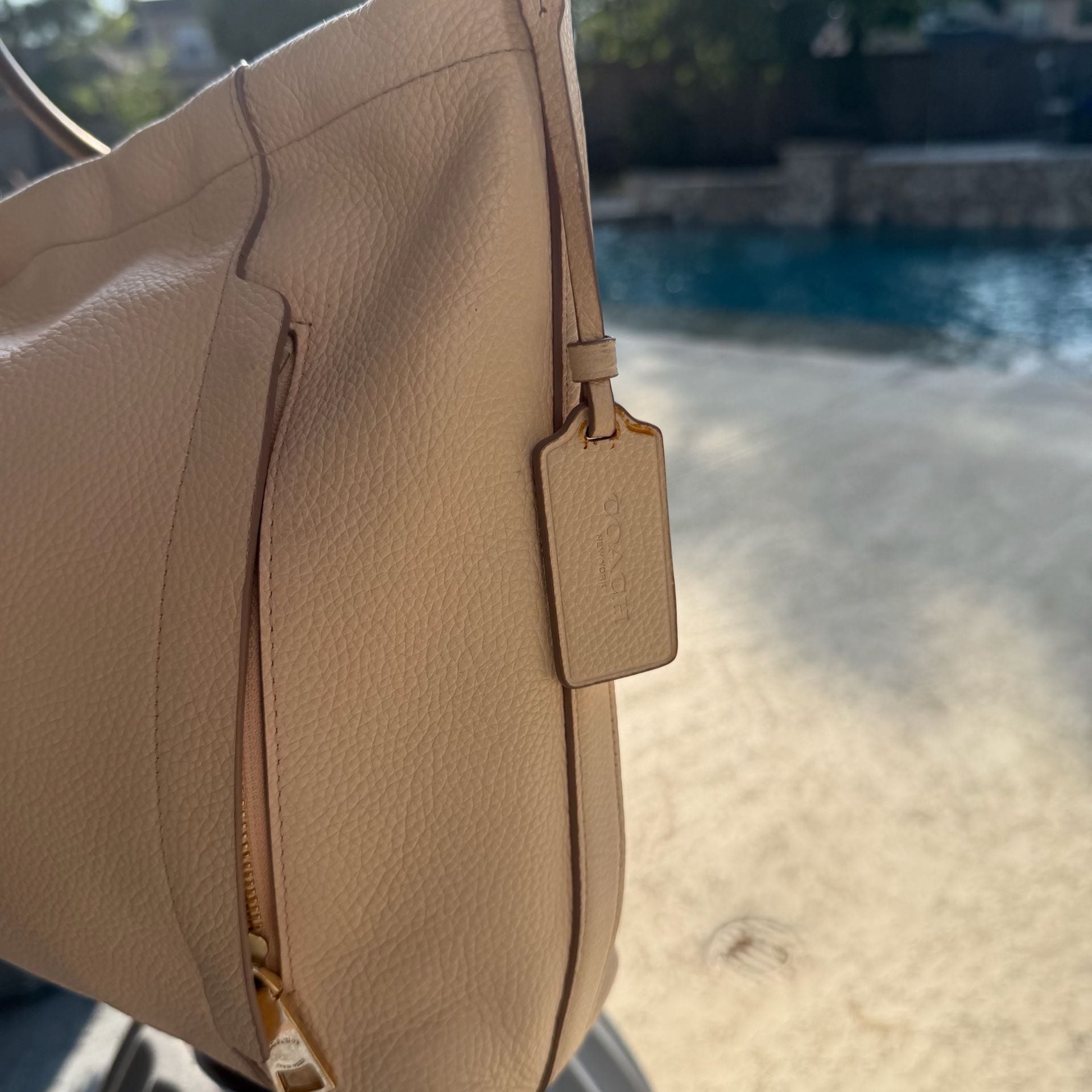 Coach Scout Hobo Leather Shoulder Bag Tan 4