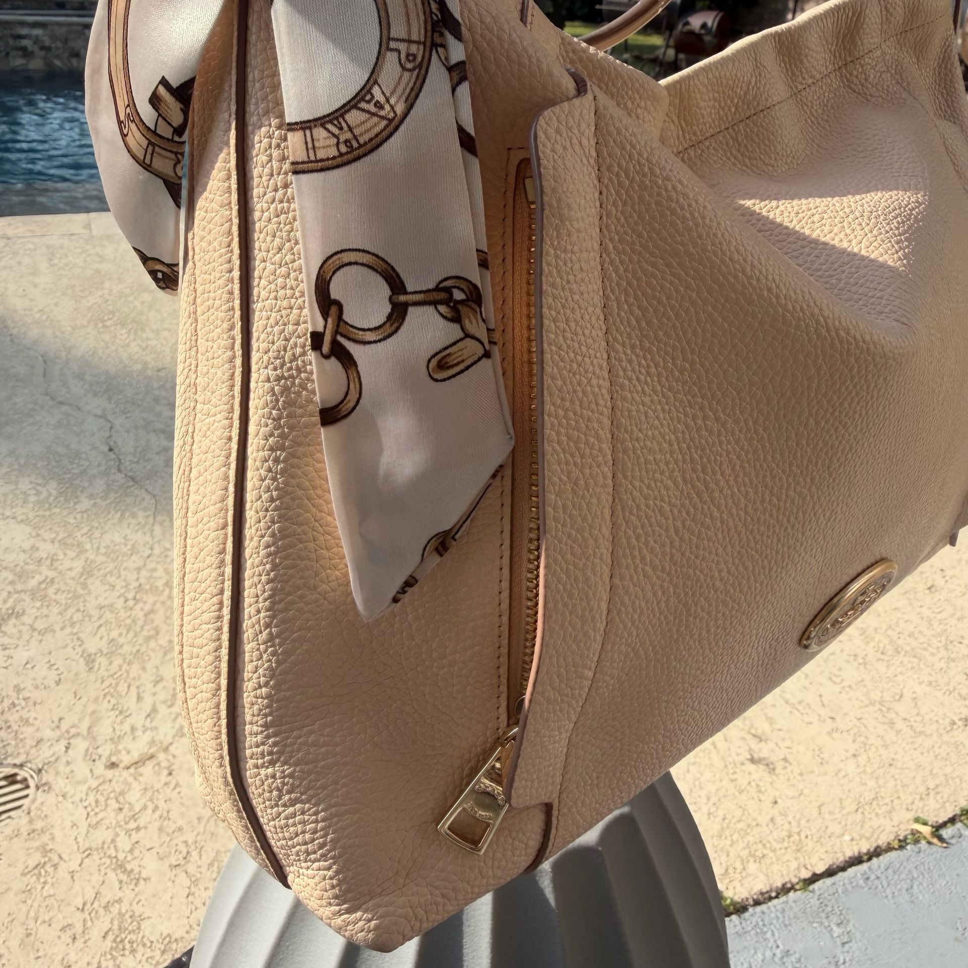 Coach Scout Hobo Leather Shoulder Bag Tan 6