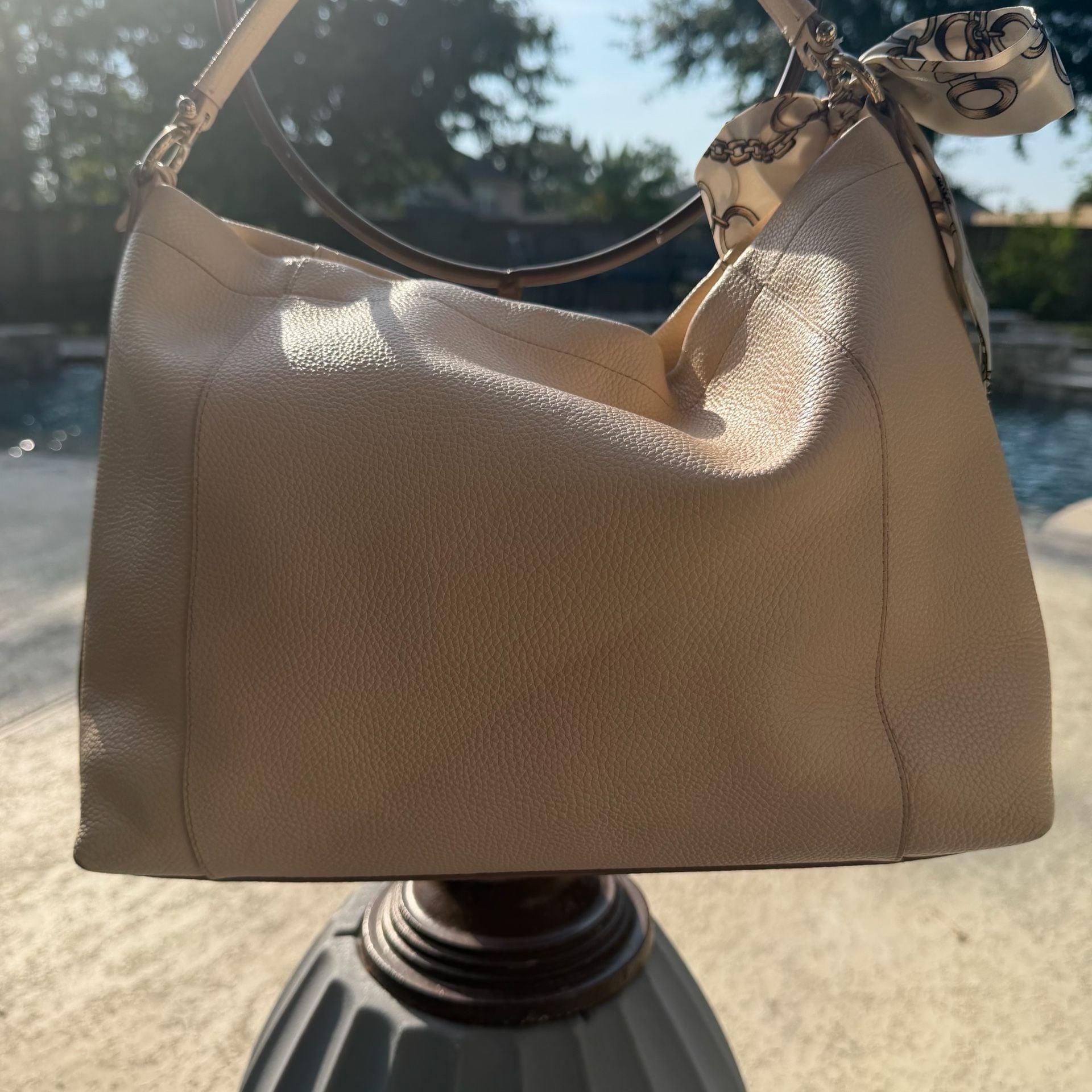 Coach Scout Hobo Leather Shoulder Bag Tan 9