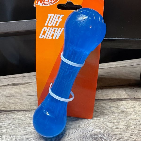 Nerf Dog Tuff Chew Bone Blue Dog Toy