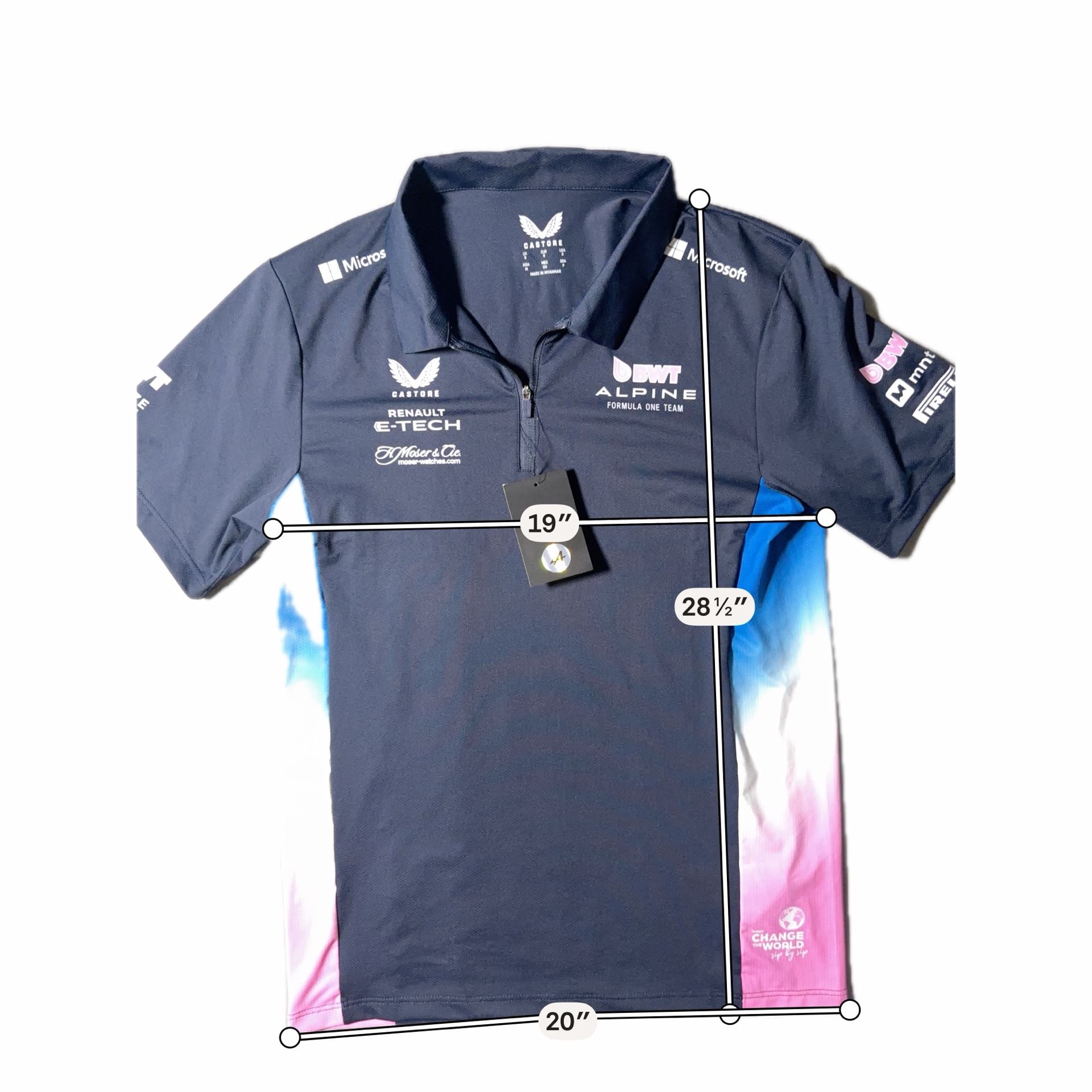 Castore Alpine F1 Team Polo Size S Navy 8